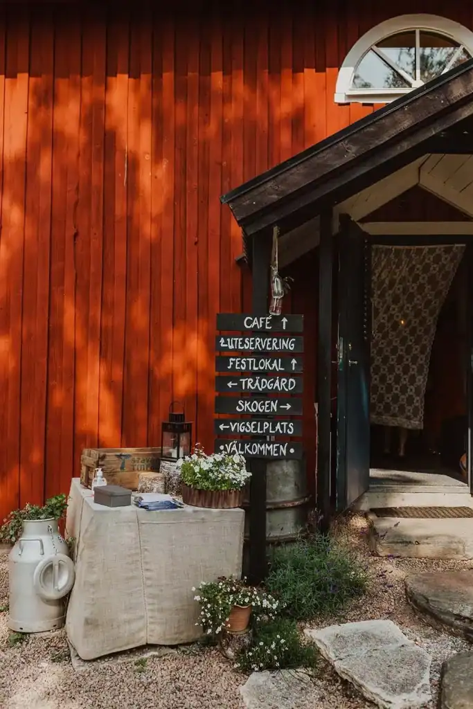 front entrance to wedding venue